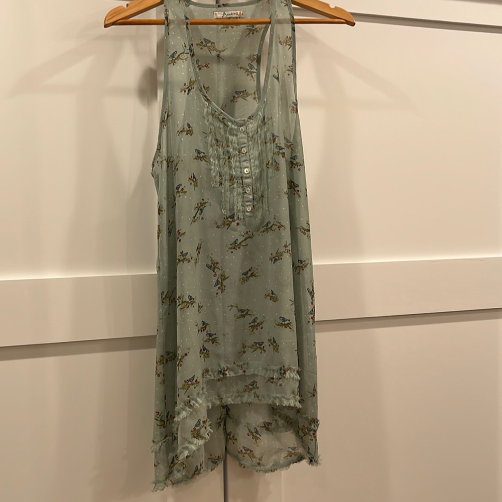 Sheer print top